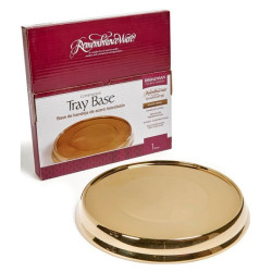 Base Stand For Round Brass-Polished Stainless Steel Tray